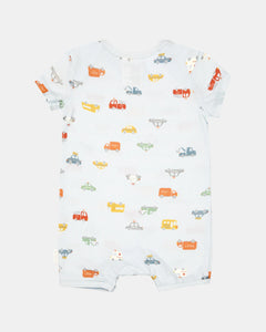 Short Sleeve Onesie - Working Wheels