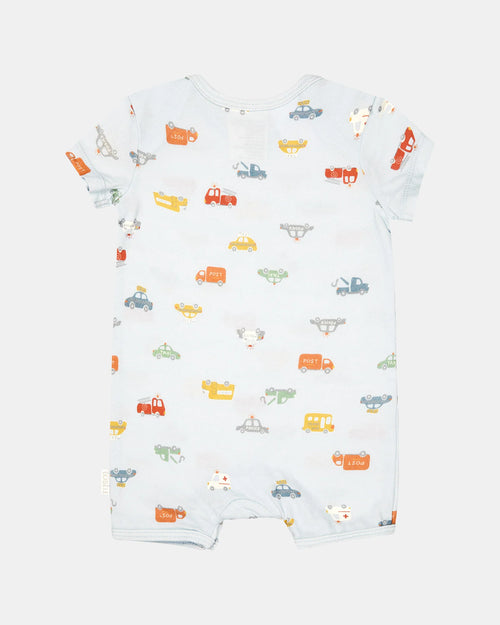 Short Sleeve Onesie - Working Wheels