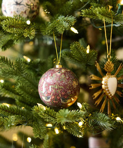 Vintage Pattern Hanging Balls - Pack 6