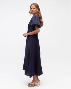 Linen Maxi - Navy