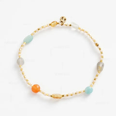 Harriette Bracelet - Aqua/Coral