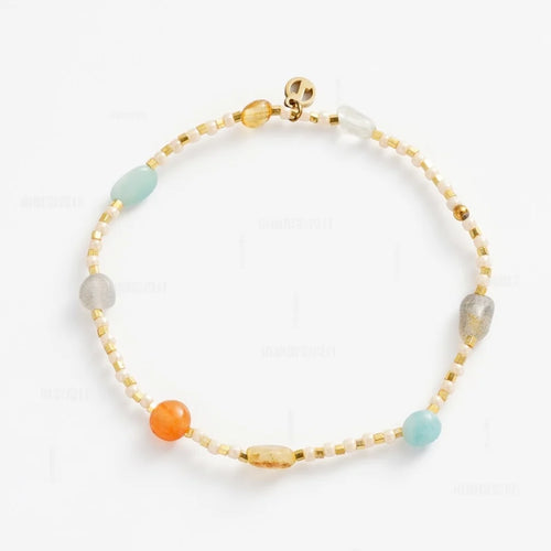 Harriette Bracelet - Aqua/Coral