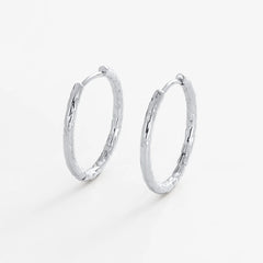 Medium Lily Hoop - Silver