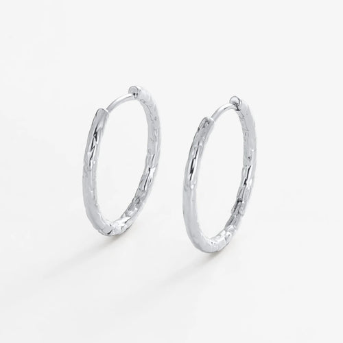 Medium Lily Hoop - Silver