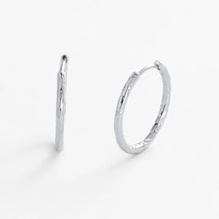 Medium Lily Hoop - Silver