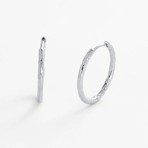Medium Lily Hoop - Silver
