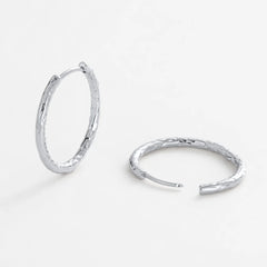 Medium Lily Hoop - Silver