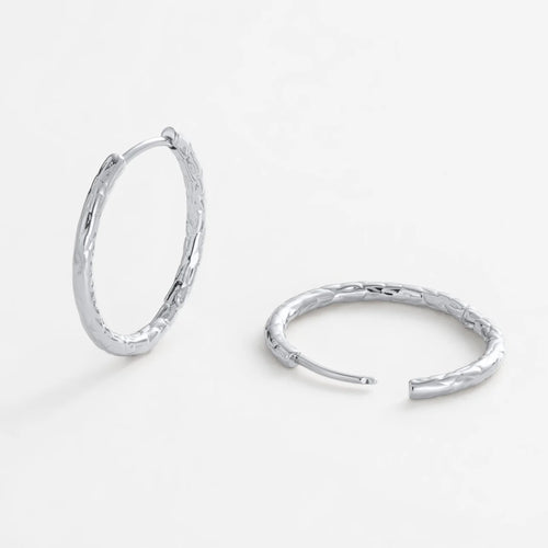Medium Lily Hoop - Silver