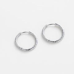 Medium Lily Hoop - Silver