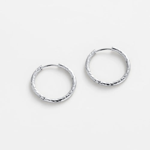 Medium Lily Hoop - Silver