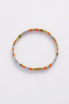 Tile Bracelet - Teal/Orange