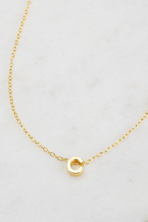 Alphabet Necklace Gold