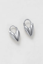 Jess Heart Hoop - Silver