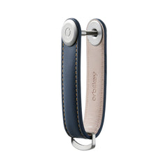 Leather Key Organiser - Navy
